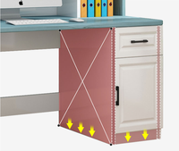 Bureau de gestion en bois pour enfants, résine, 160cm, grand bureau moderne pour étudiants, en vente