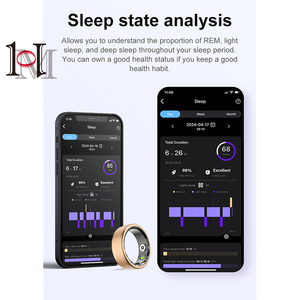 Homirn New Aura Y Tế Cấp HRV Tập Thể Dục Tracker Thông Minh Vòng Ngủ Theo Dõi Với Android App Điều Khiển Thép Trường Hợp Đối Với người Hồi Giáo - Product Image 3