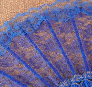 Spanish Victorian Style Folding Lace <b>Pocket</b> Hand Fan Folk Art Painted Bamboo for Wedding Parties or Business Gifts - Product Image 5