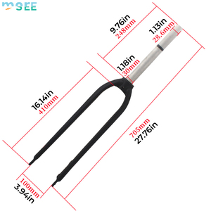 Forcella Anteriore SeeMore Nera per Bici a Scatto Fisso, MTB, Bici da Strada, Cruiser da 26/27.5/29 Pollici, Conica, Senza Filettatura, a Sgancio Rapido - Product Image 3