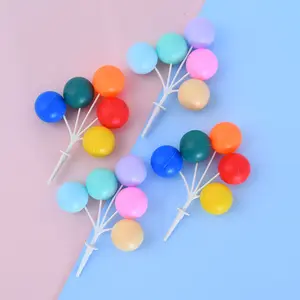 Sıcak satış 5 balonlar şeker renkli plastik balon mutlu doğum günü topları kek dekorasyon çocuk kek çocuk gün