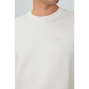 Sweat-shirt homme brossé Omar Ecru - 88137 - Ecru - Product Image 4