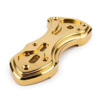 Custom H59 Brass 24K Gold Plated CNC Milling Irregular Bridge Plate for Luxury Musical Instruments and Premium Guitar Hardware