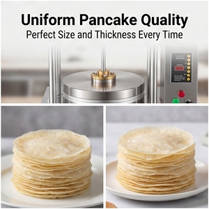 Machine industrielle automatique <span class=keywords><strong>de</strong></span> haute qualité pour crêpes <span class=keywords><strong>de</strong></span> canard rôti, équipement <span class=keywords><strong>de</strong></span> traitement <span class=keywords><strong>de</strong></span> crêpes fines pour canard à la Pékin - Product Image 2