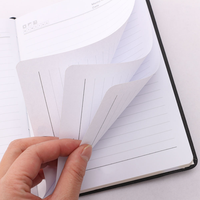 Carnet de notes ligné A5 en cuir PU noir avec stylo, cadeau promotionnel pas cher, logo personnalisé