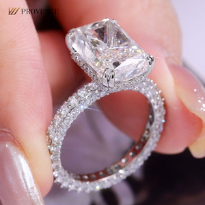 Custom 18k gioielli in oro cuscino da laboratorio DEF Cut VVS laboratorio cresciuto anello di fidanzamento di lusso donna anello di diamanti oro anello di nozze - Product Image 1