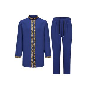 ชุดสูทงานแต่งงานผู้ชายสไตล์แอฟริกัน 2 ชิ้น งานปักคุณภาพสูง แฟชั่น Sehe - Product Image 6