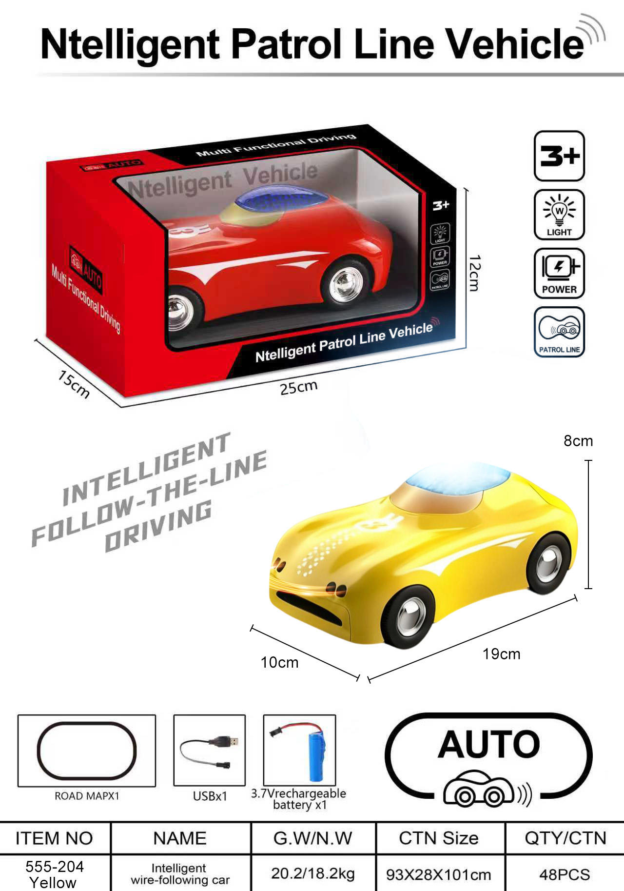 555-204 Jaune (clair)-Version de chargement-Boîte à fenêtre