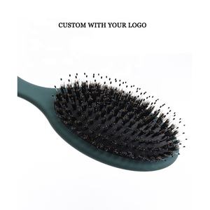<span class=keywords><strong>Brosse</strong></span> démêlante de haute qualité avec logo personnalisé, coussin en forme de pagaie, poils doux, brosses à cheveux pour cheveux bouclés, épais, humides ou secs, peigne de salon, ventilation - Product Image 2