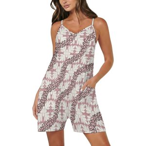 <span class=keywords><strong>Tuta</strong></span> corta con spalline sottili, scollo a V, stampa <span class=keywords><strong>floreale</strong></span> tropicale, con tasche, casual, per vacanze al mare, <span class=keywords><strong>tuta</strong></span> intera. - Product Image 5