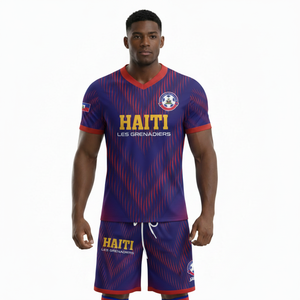 Tenues Essentielles Populaires Coupe d'Or Haïti 2026 – Vêtements de Sport Décontractés pour Fans Haïtiens – Ensembles de Football de Plage AYITI Coupe d'Été pour Hommes Coupe Ample - Product Image 1