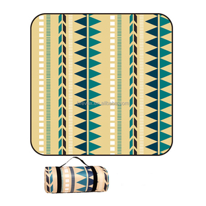 Tapis de <span class=keywords><strong>camping</strong></span> imperméable de style bohème 200*150cm, tapis personnalisé, tapis de pique-nique portable avec coussin, tapis de sol - Product Image 1