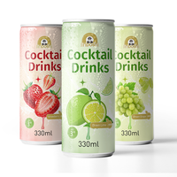 Boisson prête à boire en conserve, jus de pêche, cocktail pré-mélangé, OEM, pour fête d'été, vodka forte, brandy, boissons alcoolisées pétillantes, vin