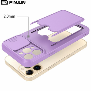ใหม่เคสป้องกันเลนส์กล้องถ่ายรูปแบบสไลด์สำหรับ <span class=keywords><strong>iPhone</strong></span> 12 Pro Max เคสโทรศัพท์ที่ใส่การ์ดซิลิโคนสำหรับ <span class=keywords><strong>iPhone</strong></span> 11Pro Max 12 XR xxxs - Product Image 6