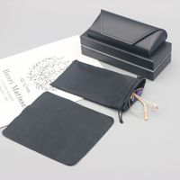 Ensemble d'étuis à lunettes de soleil de luxe avec logo personnalisé, boîte d'emballage pour lunettes de luxe avec pochette anti-poussière et chiffon en microfibre
