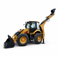 Backhoe Loader Top Brand BHL105 Heavy Duty Mesin Diesel 86kW 10500kg Efisiensi Tinggi Panjang Keseluruhan 6430mm Konstruksi