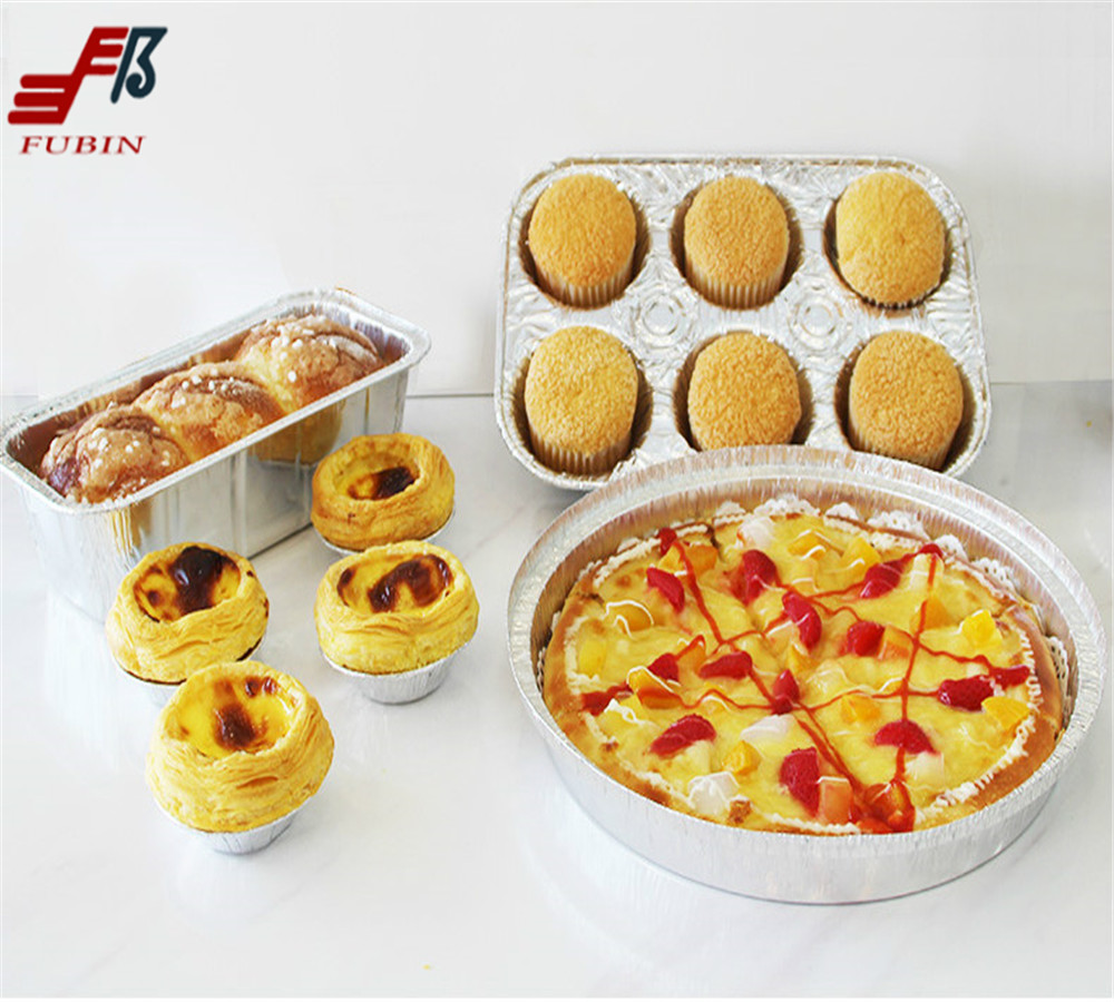 2400ml 90mic Food Preservation Round Foil Trays Chicken Baking Roasting