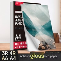 Pegatinas de Papel Fotográfico Autoadhesivas Resistentes Personalizadas, Pegatinas de Impresión de Inyección de Tinta, Papel Fotográfico
