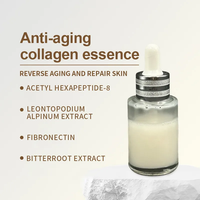 Répare la peau Anti-âge sérum au collagène pour le visage éclaircissant et rétrécissant l'essence des pores acide ascorbique raffermissant 5 en 1 sérum pour le visage