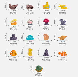 Mini Oceaan Hars Dieren En Planten Kleine Zeedieren Beeldjes Mariene Miniatuur Aquarium Ornamenten Decoraties Voor Diy Aquarium - Product Image 6