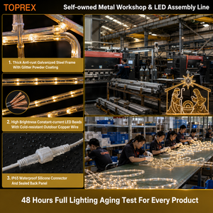 ฉากแสดงพระกุมารเยซูพร้อมนักปราชญ์สามท่านบนอูฐ ไฟ LED ขนาด 6 <span class=keywords><strong>ฟ</strong></span>ุต เท่าคนจริง TOPREX IP65 คุณภาพระดับพาณิชย์ สำหรับงานแสดงแบบขับรถผ่าน ตกแต่งคริสต์มาสกลางแจ้ง - Product Image 3