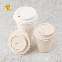OOLIMAPACK Couvercle en papier pour bagasse de canne à sucre Couvercle pour tasse à thé Bubble Tea Milk Tea