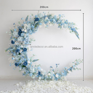 Annielu ดอกไม้ประดิษฐ์ดอกกุหลาบสีฟ้าดอกไม้ป่าที่มีสีสันสำหรับตกแต่งงานแต่งงานงานแต่งงาน - Product Image 4