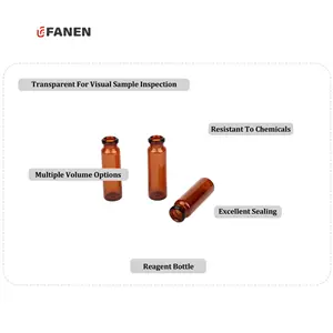 Fanen 20ml Glass Amber Chemical Lab Headspace Sample Vial HPLC Sample Collection Vial