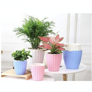 <span class=keywords><strong>Maceta</strong></span> Transparente de Plástico Creativa de Doble Capa con Almacenamiento de Agua, <span class=keywords><strong>Maceta</strong></span> Automática de Autoabsorción de Agua para Plantas Verdes - Product Image 1