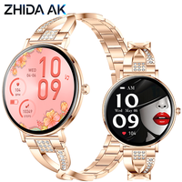 Montre connectée élégante pour femmes AMOLED, nouvelle I323, légère, 6,9 mm, étanche IP68, appels Bluetooth, surveillance de la fréquence cardiaque et de l'oxygène sanguin, OEM