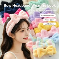 Diademas de Belleza Populares Antideslizantes con Lazo Grande, Lindas para Maquillaje, Set Completo para Mujeres y Niñas, Accesorio de Estilismo Cosmético