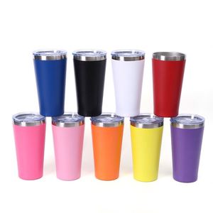 Creative Fashion 16oz Car <b>Cup</b> Simple Powder Coated 304 Stainless Steel Vacuum Insulated <b>Cup</b> Outdoor Portable Car Beer <b>Cup</b> - Product Image 1