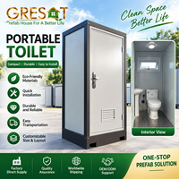 Cabine de toilettes préfabriquée portable de haute qualité en panneaux sandwich, écologique, pour camping, école, parc, avec salle de bain chimique et douche