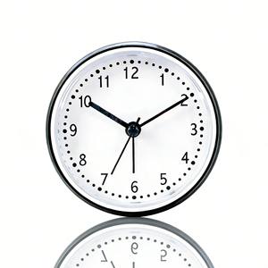 Horloge de bureau analogique silencieuse ronde noire minimaliste de 4 pouces avec lumière et fonction snooze pour maison moderne - Product Image 1