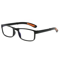 Lunettes de lecture avec étui, légères, noires, rectangulaires, design personnalisé, pour hommes et femmes, monture PC, pliables