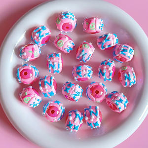 2025 DIY Mobile Phone Chain Material Jewelry Acrylic Beads <b>Sweet</b> and Cute New Heavy Oil Hand-Painted Beads 8mm Size - Product Image 4