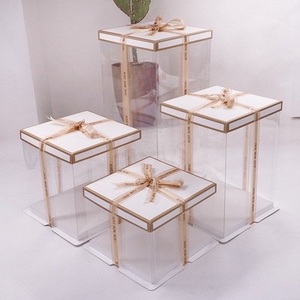 T-160 Hộp Bánh Trong Suốt Với 6Inch, 8Inch, 10Inch, 12Inch Cho Bánh Tăng Chiều Cao Hai Lớp, Hộp Quà Tặng Bánh Sinh Nhật - Product Image 3