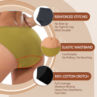 Culotte de période 4 couches SANS PFAS Sous-vêtements menstruels jetables étanches Maillot de bain Culotte de période de natation pour femmes