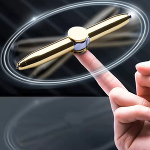 최신 불안 방지 다기능 LED 피젯 스피너 핑거 자이로 회전 금속 볼펜 스트레스 감소 선물 감압