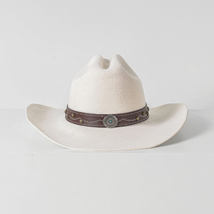 Linglong nueva moda OEM personalizado <span class=keywords><strong>australiano</strong></span> 100% lana personalizado moda Cattleman fieltro Fedora sombreros ala plana enrollable BRIM sombrero - Product Image 1