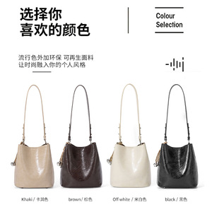 New Fashion Designer Crossbody Bags High Quality PU Leather Shoulder Bucket Bag Casual Totes Luxury Women Handbags and <b>Purses</b> - Product Image 5