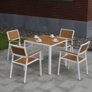 เก้าอี้ไม้และโต๊ะทำจากอะลูมิเนียมอัลลอย - Product Image 5