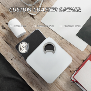 Werbeartikel: Personalisierter, multifunktionaler, UV-bedruckter quadratischer PVC-Untersetzer mit Flaschenöffner - Product Image 2