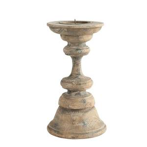 Portavelas de Madera Natural con Silueta Elegante para Sala de Estar, Recepción de Oficina y Decoración de Mesa - Product Image 3