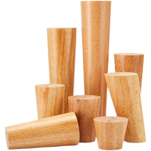 Pieds de meubles en bois massif, en chêne, grain de bois naturel, pour canapé, table, lit, armoire - Product Image 2