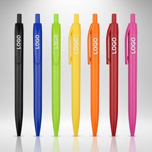 Venta al por Mayor de Bolígrafos de Plástico Multicolores con Recubrimiento de Goma, Bolígrafo con Logotipo Personalizado Impreso para Actividades Promocionales - Product Image 2