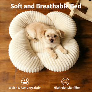 Giường ngủ cho chó mèo cao cấp hình hoa, dài 55cm, rộng, kiểu ghế sofa, thời trang, đệm mút gỗ, đồ nội thất ngủ - Product Image 4