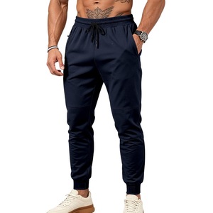 Khaki <b>Mens</b> Sweatpants Drawstring <b>Joggers</b> Zipper Pocket <b>Slim</b> <b>Fit</b> Athletic Running Fitness Track Pants Trousers - Product Image 6