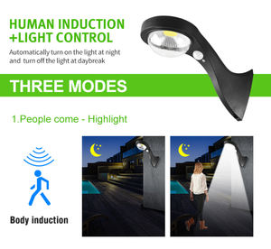 Lámpara Solar IP65 con Sensor de Movimiento, Lámpara de Pared para Exteriores, Impermeable, Luz de Calle, Jardín, Césped, Patio, con Tres Modos - Product Image 3