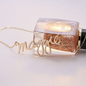 Collar de Oro <span class=keywords><strong>Real</strong></span> de 14k y 18k, Personalizado con Nombre o Letra, para Mujer, Regalos, Joyería Fina - Product Image 2